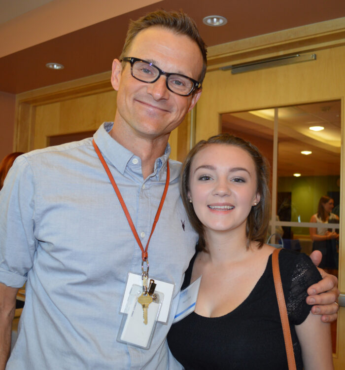 KCC Gift Celebration_Maddie Tutt with Dr Paul Beaudry_Sept 1 2015