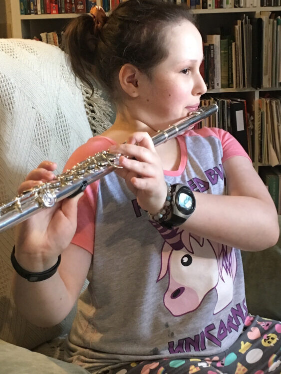 Learning to play the flute Kids Cancer Care